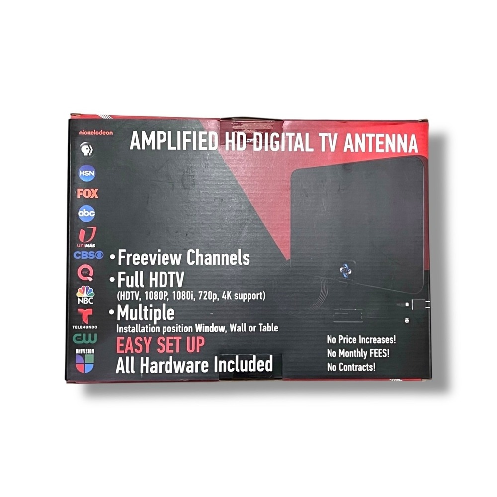 Amplified HD Digital TV Antenna Freeview Channels 1080p 4K Support Easy Set Up